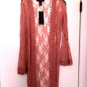 See through long cardigan